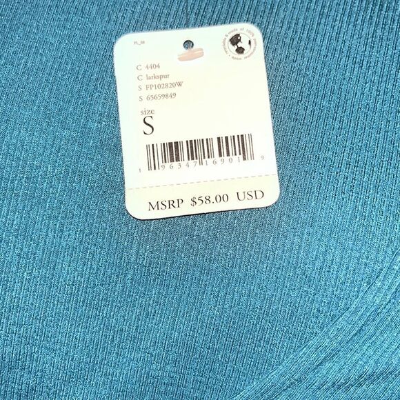 Free People So Fresh Puff Sleeve Bodysuit In Larkspur - Picture 4 of 4